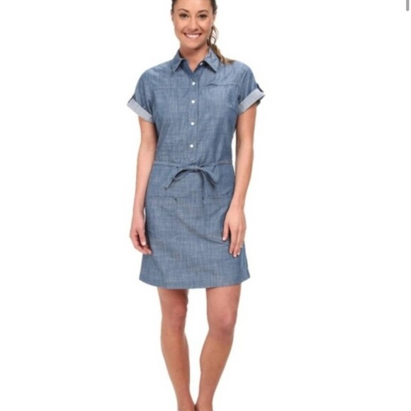 Patagonia Chesser Island Denim Dress Size 4 - Picture 1 of 5